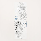 美しい日本のコイ魚が泳ぐ ヨガマット (正面)