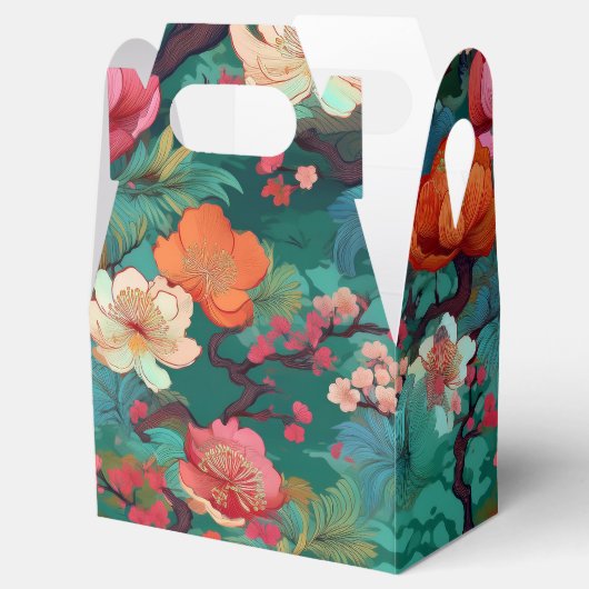 美しい日本のプリントパーティーの好意ボックス フェイバーボックス (オープン)