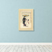 美しい日本のヴィンテージアート絵画芸者 キャンバスプリント (インサイチュ (ウッドフロア))