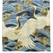 美しい日本の文様デザイン シャワーカーテン (正面)