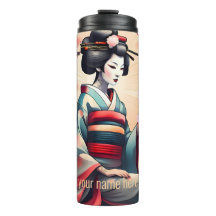 美しい日本の芸者女子さくらんぼ花開く