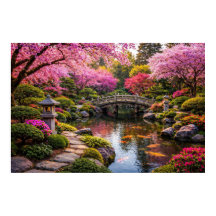 美しい日本庭園と鯉の池