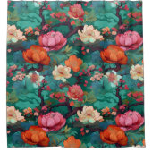 美しい日本柄のデザインシャワーカーテン シャワーカーテン (正面)