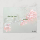 美しい日本的な花梨の装飾と聖書の引用 ポストカード (裏面)