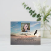 美しい日没の写真葬儀サンキューノートカード サンキューカード (スタンド正面)