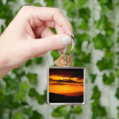 美しい日没の写真 キーホルダー (手)