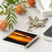 美しい日没の写真 キーホルダー (側面)