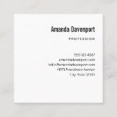 美しい日没の海岸写真 スクエア名刺 (裏面)