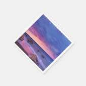 美しい日没の海岸写真 スタンダードカクテルナプキン (角)