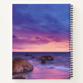 美しい日没の海岸写真 ノートブック (裏面)