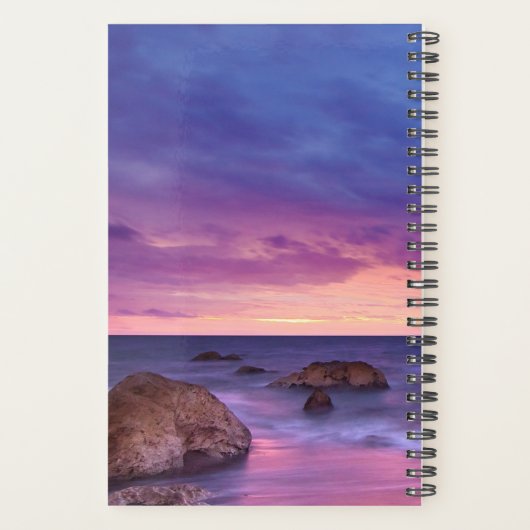 美しい日没の海岸写真 プランナー手帳 (裏面)