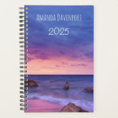 美しい日没の海岸写真 プランナー手帳 (正面)