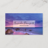 美しい日没の海岸写真 名刺 (正面)