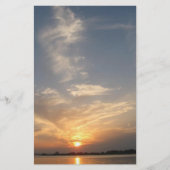 美しい日没の静止した特色になる元の芸術 便箋 (正面)
