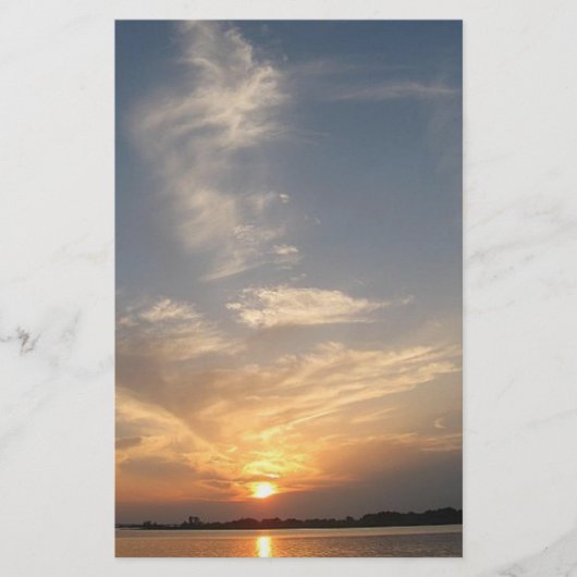 美しい日没の静止した特色になる元の芸術 便箋 (正面)