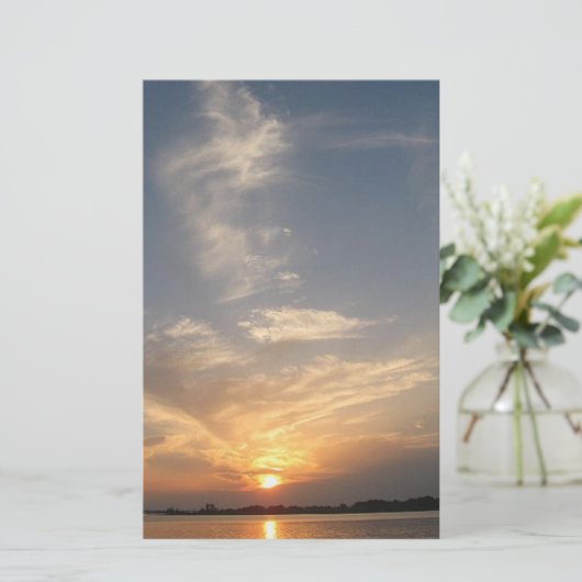 美しい日没の静止した特色になる元の芸術 便箋 (スタンド正面)