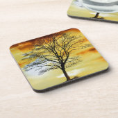 美しい日没の風景写真芸術 コースター (左側)