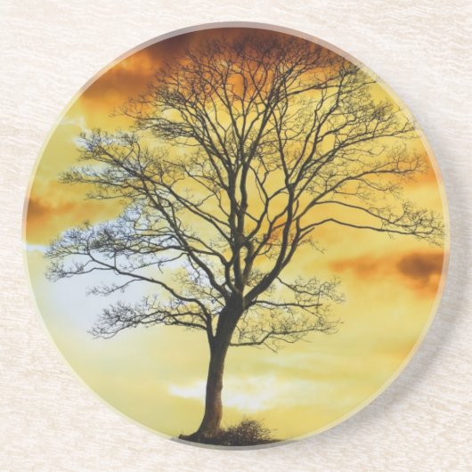 美しい日没の風景写真芸術 コースター (正面)