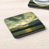 美しい日没の風景写真芸術 コースター (左側)