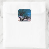 美しい日没の風景写真芸術 スクエアシール (バッグ)