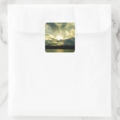 美しい日没の風景写真芸術 スクエアシール (バッグ)