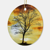 美しい日没の風景写真芸術 セラミックオーナメント (左)