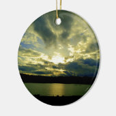 美しい日没の風景写真芸術 セラミックオーナメント (左)