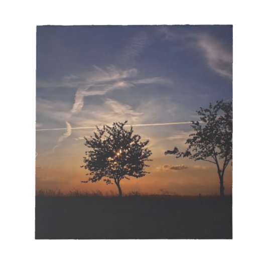 美しい日没の風景写真芸術 ノートパッド (正面)