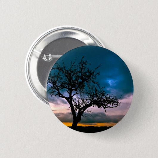 美しい日没の風景写真芸術 缶バッジ (正面&裏面)