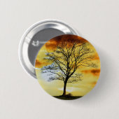 美しい日没の風景写真芸術 缶バッジ (正面&裏面)