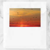 美しい日没の風景写真芸術 長方形シール (バッグ)