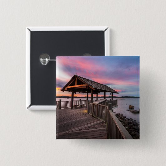 美しい日没 缶バッジ (正面&裏面)