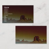 美しい日没: 記念碑の谷、南アメリカ 名刺 (正面/裏面)