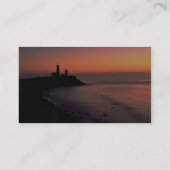 美しい日没: Montaukポイント灯台、長く 名刺 (裏面)