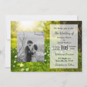美しい日照りフィールドフォト結婚式招待状 招待状 (正面)