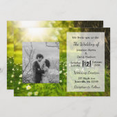 美しい日照りフィールドフォト結婚式招待状 招待状 (正面/裏面)