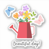 "美しい日" – ステッカー シール (正面)