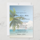 美しい日/トロピカルアイランドビーチウェディング招待状 招待状 (裏面)