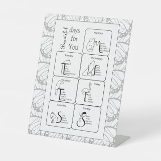 美しい日 台座サイン