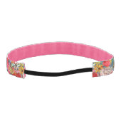 美しい明るいカラフル抽象芸術花のパターン アスレチックヘッドバンド (裏面)