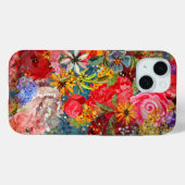 美しい明るいカラフル抽象芸術花のパターン Case-Mate iPhoneケース (裏面 (横))