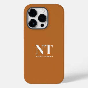 美しい明るいキャメルにモダンな白のテキスト Case-Mate iPhone 14 PROケース