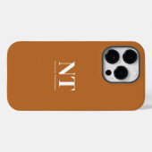 美しい明るいキャメルにモダンな白のテキスト Case-Mate iPhoneケース (裏面 (横))