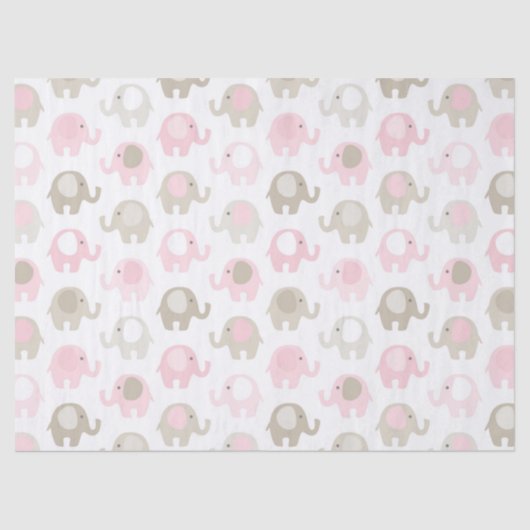 美しい明るいピンク象 薄葉紙 (正面)