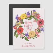 美しい明るいフローラハッピーマザーズデイカード (正面/裏面)