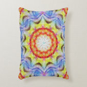 美しい明るいモザイクタイルヒマワリ アクセントクッション (正面(垂直))