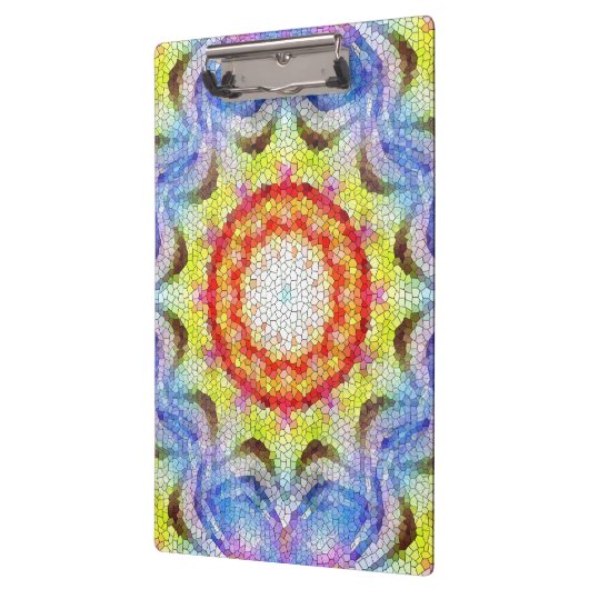 美しい明るいモザイクタイルヒマワリ クリップボード (左)