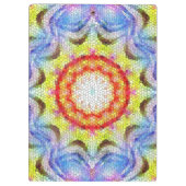 美しい明るいモザイクタイルヒマワリ クリップボード (裏面)