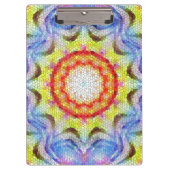 美しい明るいモザイクタイルヒマワリ クリップボード (正面)