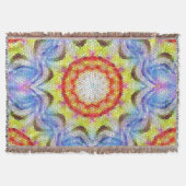 美しい明るいモザイクタイルヒマワリ スローブランケット (正面)